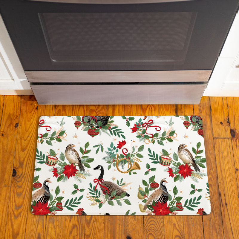 Tapis antifatigue « La Nuit des Fous », perdrix, oiseau, 76 x 46 cm