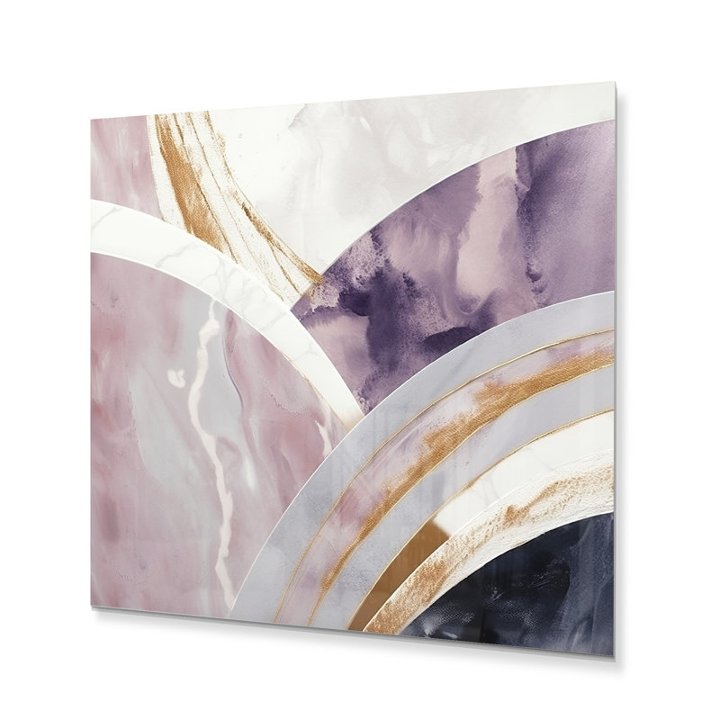 Glam Abstract Wall Decor on Metal, 29" H x 29" W x 1" D