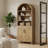 Farmhouse Arched  70.9" Tall Bookcase With Doors & Adjustable Shelves, Large Storage Cabinet For Living Room Or Home Office