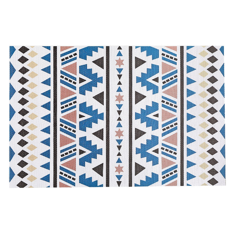 Ensemble de 12 napperons en vinyle, Bleu