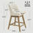 360° Swivel Bar Stools with Solid Wood Frame-445816874-466326315