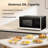0.7 Cu. Ft. Compact Countertop Microwave Oven, 700W Cooking Power, 1100W Rated Input Power