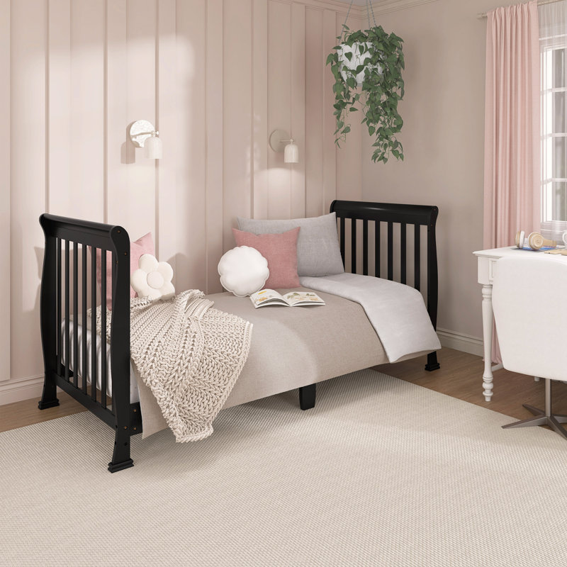 Lit de bébé convertible 7-en-1 Violet, Noir