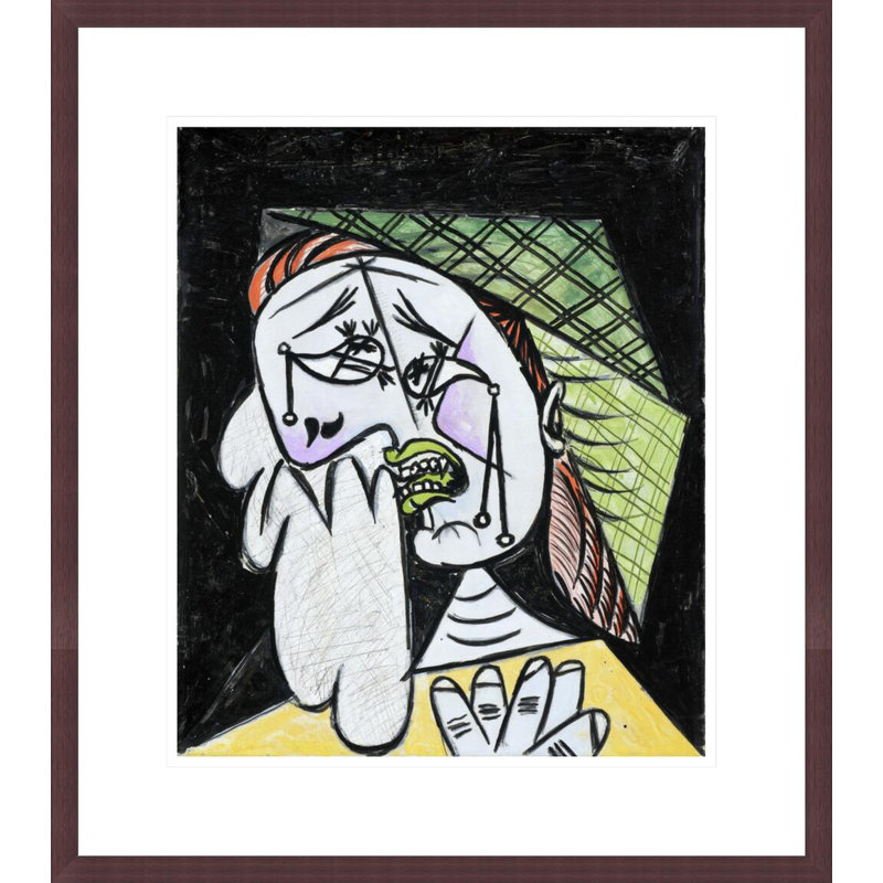 «Weeping Woman with mouchoir» par Pablo Picasso, impression giclée sur cadre, H 20,06 po x l 17,75 po
