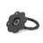 Black Wrought Iron Ring Cabinet Pulls Flower Style Drawer Pulls Rust Resistant