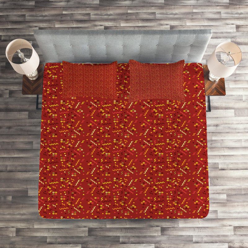 Modern & Contemporary Polyester Coverlet, King Bedspread + 2 Shams