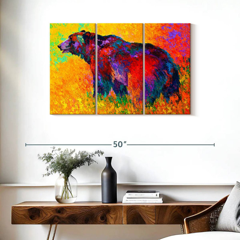 Brampt Into The Wind Grizz, 24" H x 38" W