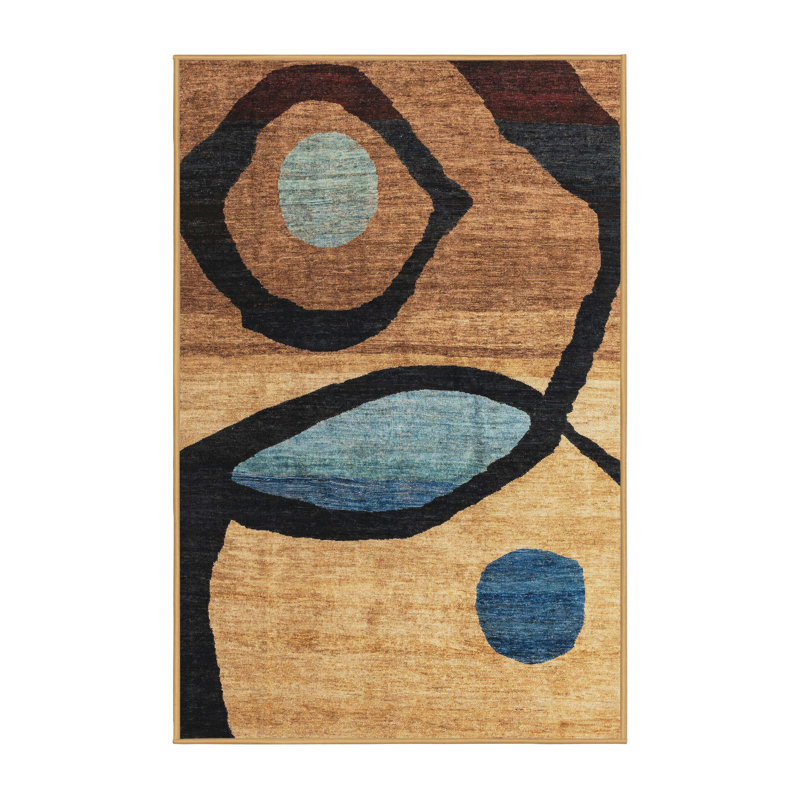 Abstract Indoor Rug, Rectangle 2' x 4'