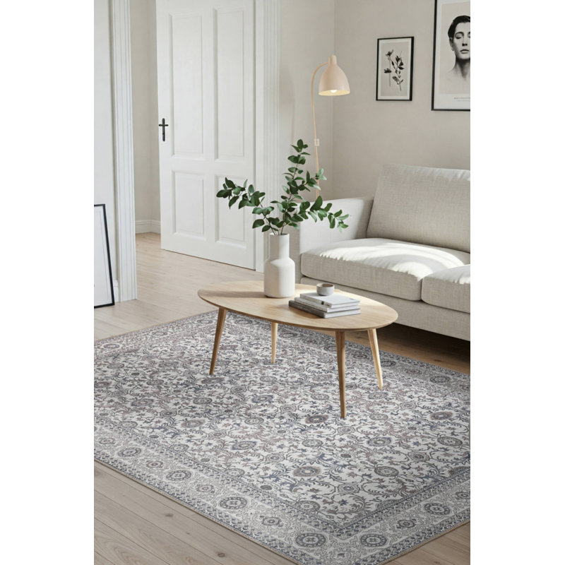 Tapis en chenille lavable Jax Antique Vintage, Rectangle 4 pi 8 po x 6 pi 3 po