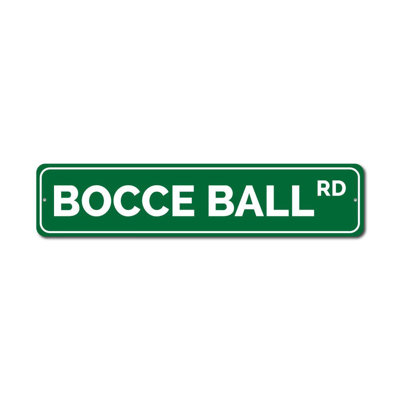 Bocce Ball Road Custom Aluminum Sign
