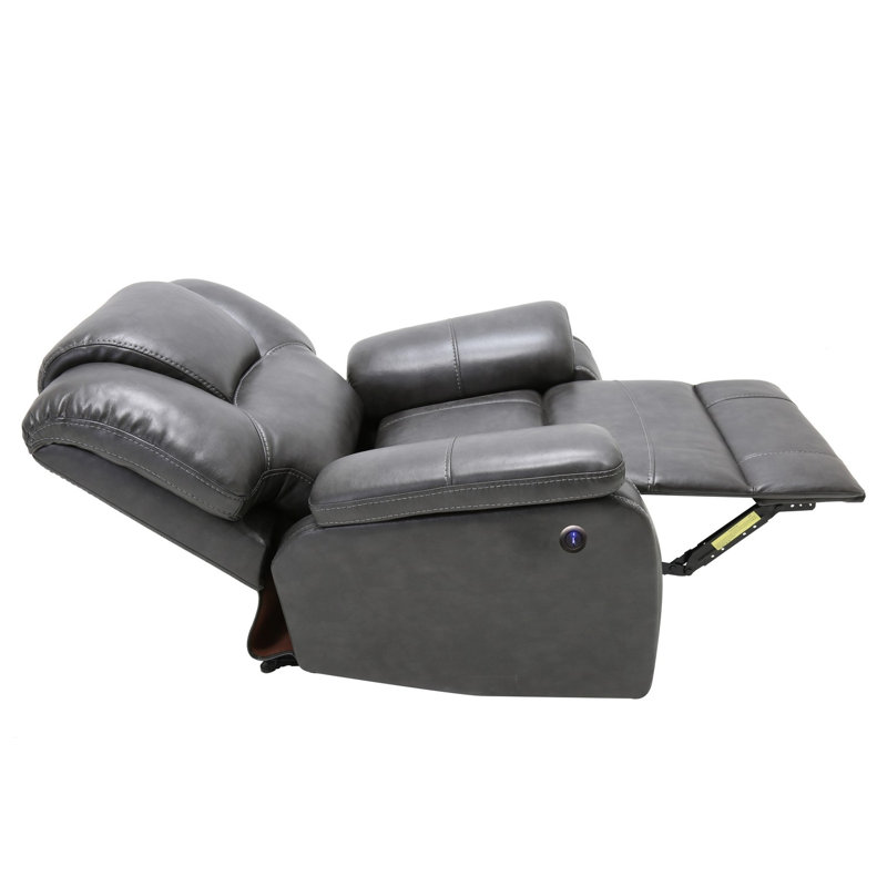 Fauteuil inclinable électrique l 39 po Hanes, Cuir gris assorti