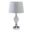 Glass Beaded Chrome Silver 54cm Metal Table Lamp