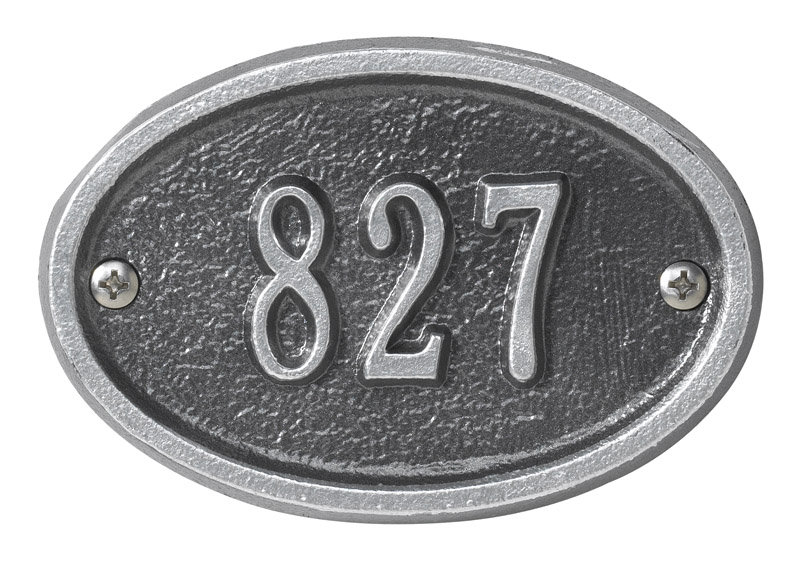 Plaque d'adresse murale 1 ligne, Noir et or, Oui