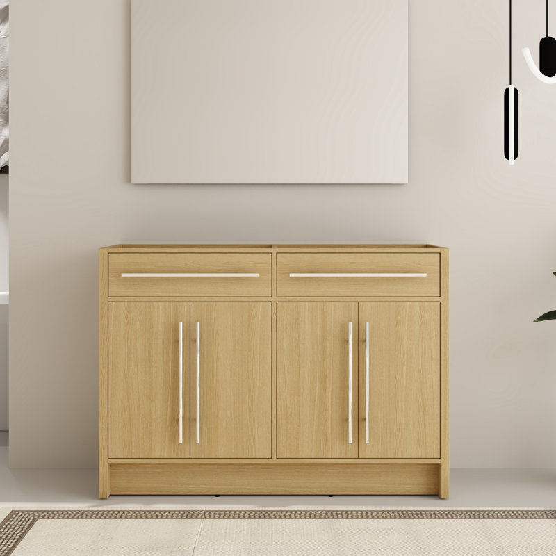 Base de meuble-lavabo double 48 po seulement, base sans comptoir