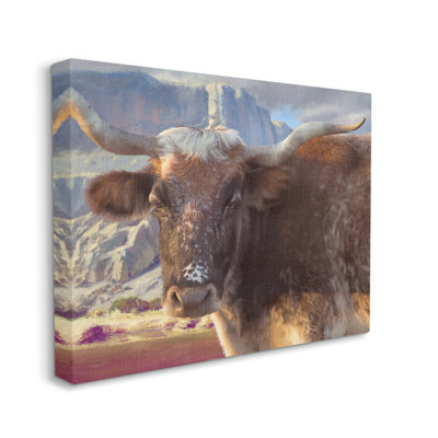 Impression sur toile tendue, "Longhorn" par Steve Hunziker