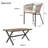 7-Piece All-Weather Patio Dining Set with Acacia Wood Tabletop & Metal Frame for Garden & Backyard-2110250676
