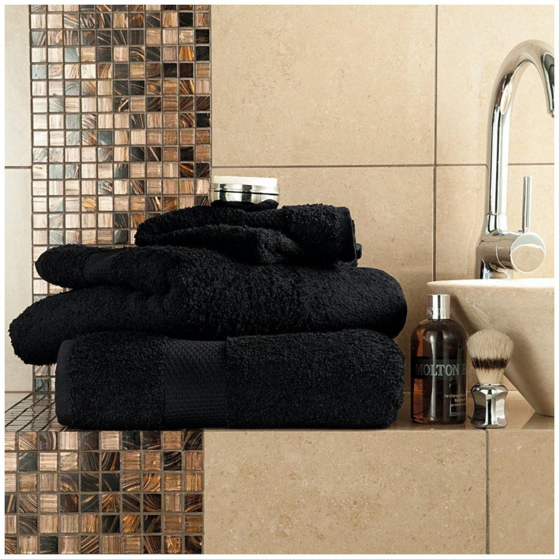 Miami 2 Piece Bath Sheet Same-Size Bale, Black, Bath Towel - 2 Pack