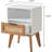 Nightstand, Boho Side Table with Drawer Open Shelf