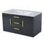 Meuble-lavabo mural 36 po avec lavabo en résine, armoire de rangement flottante avec 2 tiroirs et armoire de salle de bain-76085486