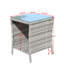 Table basse pour l'extérieur avec 1 table basse en verre trempé transparent -386170821-398333995
