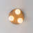 3-Light Glass Goble Wooden Round Flush Mount-2140049026