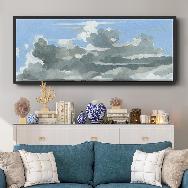 Clouds  to  come- Framed Canvas, 8" H x 20" W