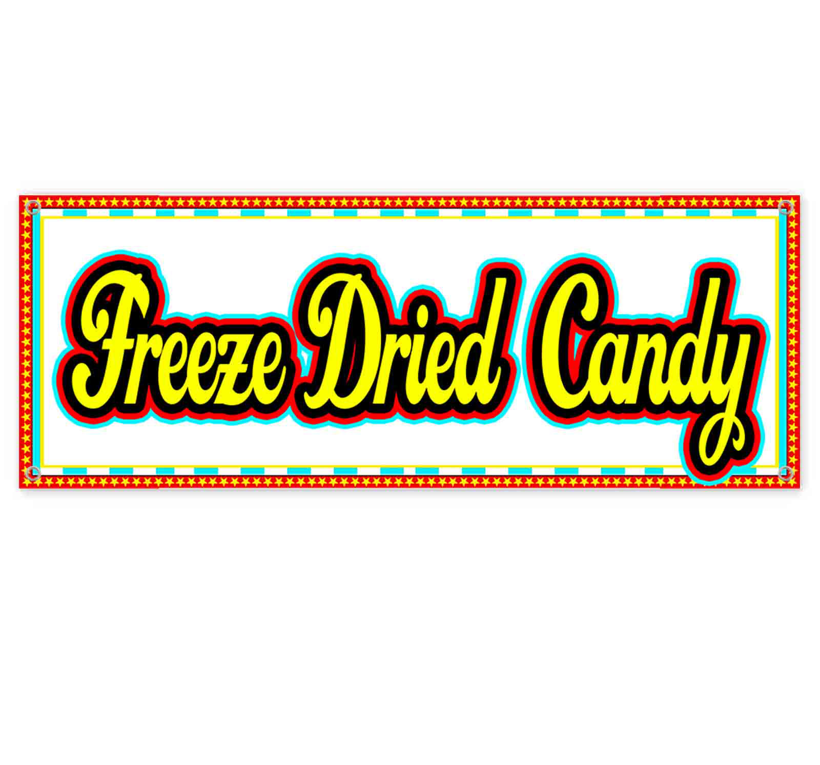 TampaPrinting Freeze Dried Candy Banner 13 oz Non-Fabric Heavy-Duty  Vinyl Single-Sided With Metal Grommets Wayfair