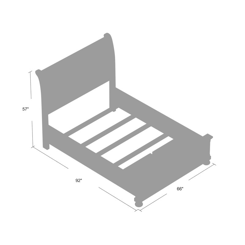 Cordle Sleigh Storage Bed, Queen