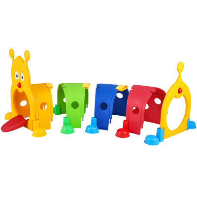 Caterpillar Tunnel for Kids, Outdoor Indoor Climb and Crawl Through, Play Equipment for Toddler,Boys,Girls,Baby 3-6, 4 Sections, for Daycare, Preschool, Playground, Multicolor