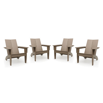 Aulika Outdoor HDPE Modern Adirondack Chairs