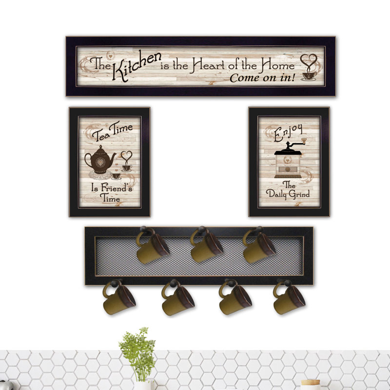 Handmade Traditional Food & Beverage Wall Decor, Black