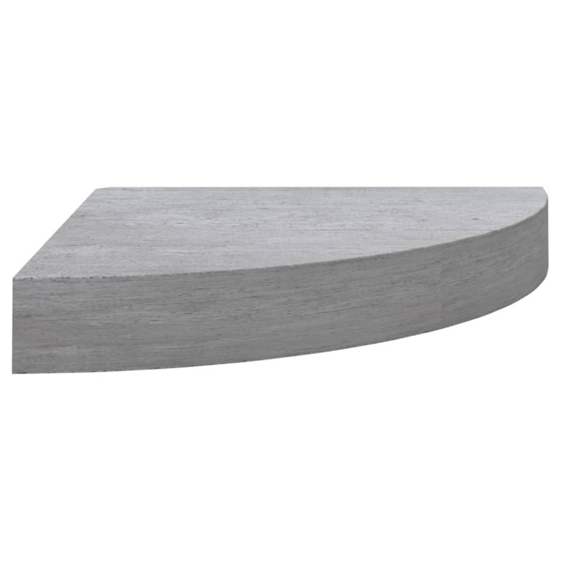 Wall Corner Shelf Floating Corner Shelf Wall Mounted Display Shelf, Concrete Gray, 1.5" H x 13.8" W x 13.8" D