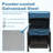 Adjustable Patio Recliner Chair Metal Outdoor Lounge Chair With Flip Table Push Back, Adjustable Angle, Removable Cushions, Support 350Lbs-1510045137