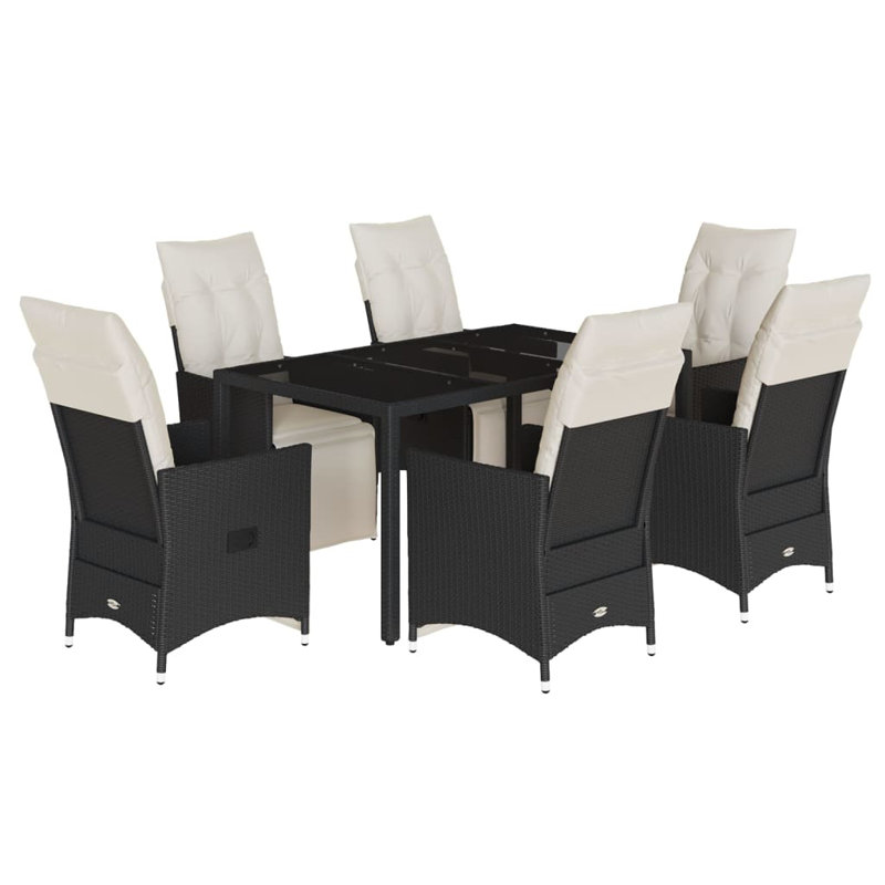 Garden Dining Set, Black