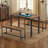 Industrial Bar Table Set with 2 Benches, Rustic 43.3" Counter Height, Space-Saving