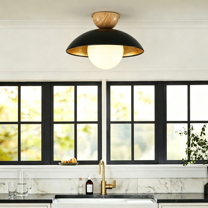 Briceson Modern Glass Bubble Flush Mount