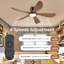 Ventilateur de plafond encastré 52 po avec lumière et télécommande-649039908-649039909