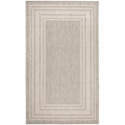 Latitude Run® Horizon Indoor/Outdoor Grey Modern Rug