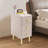 11.8" Ultra-Narrow Upholstered Nightstand with 3 Drawers, Modern Leather Bedside Table for Small Spaces