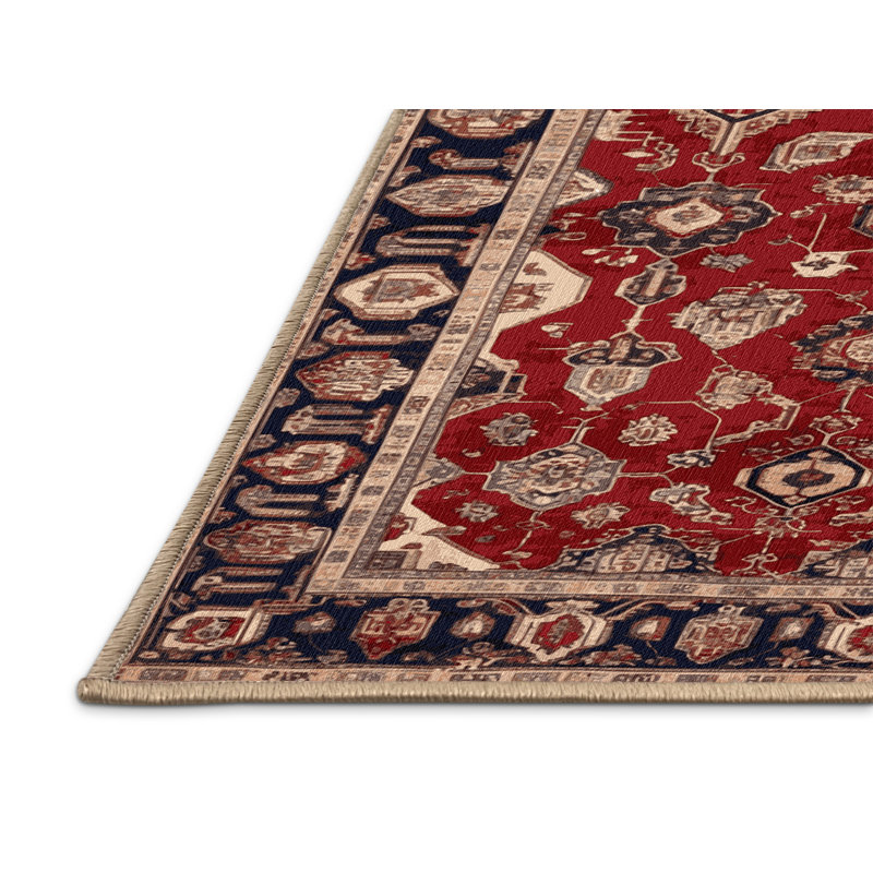 Tapis brun lavable à la machine, Carré 7 pi