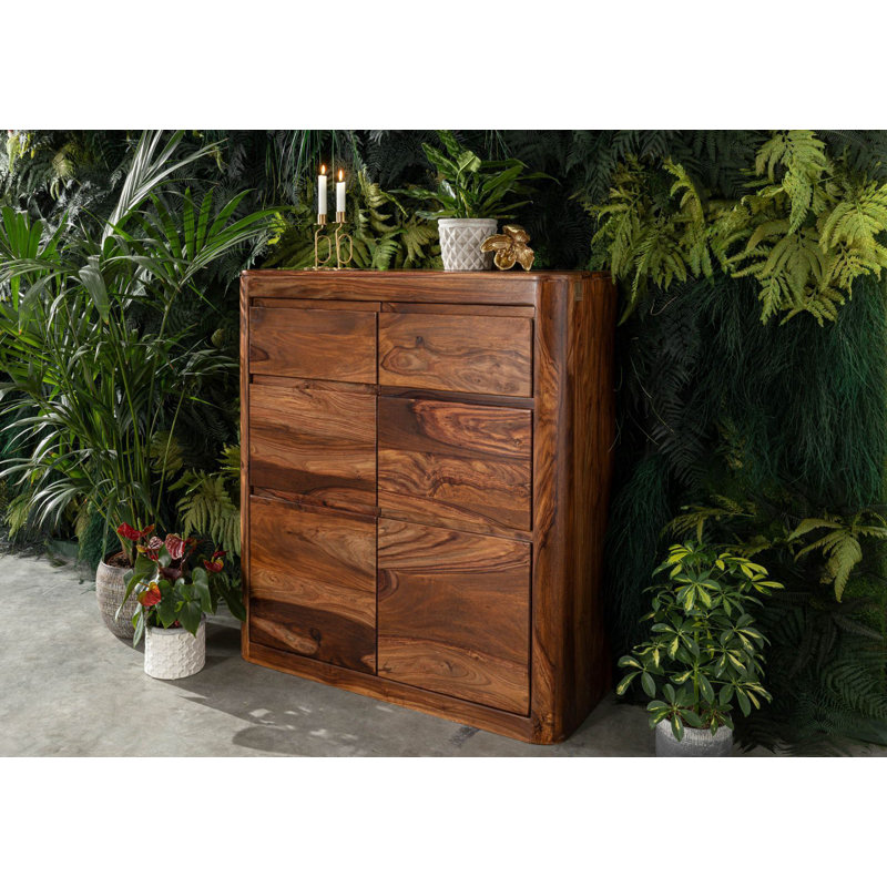 Toronto Solid Wood 100 cm W Chest of 2 Drawers, Walnut