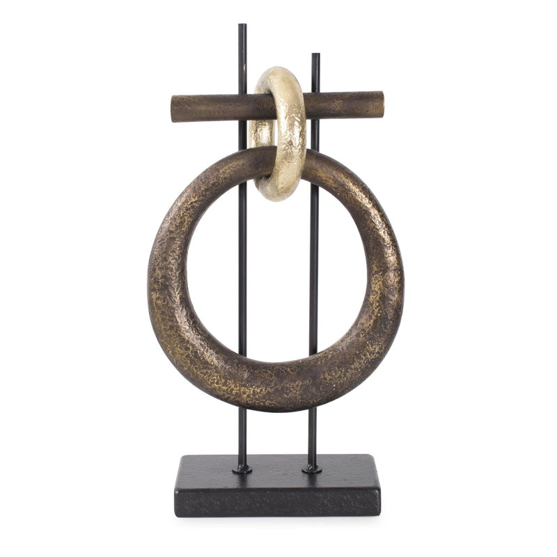 Boquin Circle Sculpture in Polyresin