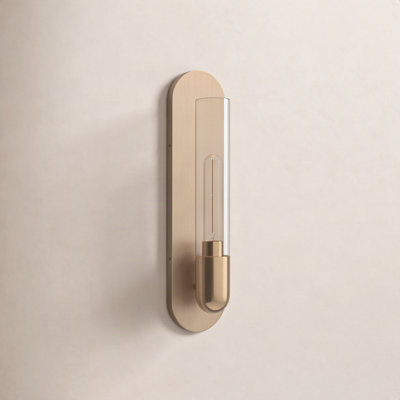 Scout Single Light Glass Dimmable Flush Mounted Sconce