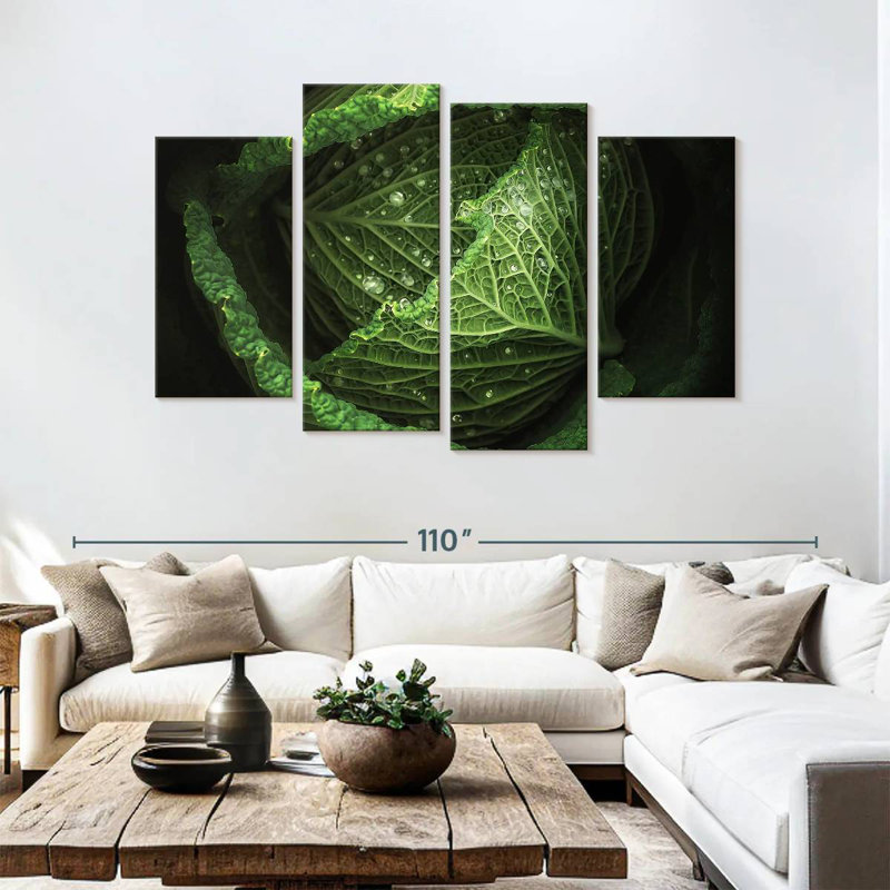 Yarlin Cabbage, 54" H x 84" W