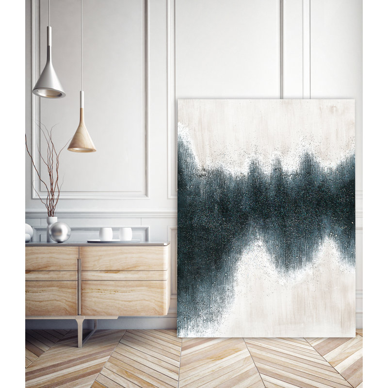 Peinture sur toile tendue, H 48 po x l 36 po x P 1,5 po
