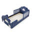 Lit pour enfant Nimbus Twin en bois massif, modèle Cloud, avec revêtement en bouclette et barrières de sécurité pleine hauteur-135444821