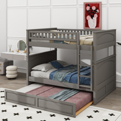 Joise Kids Full Over Full Bunk Bed with Trundle by Harriet Bee