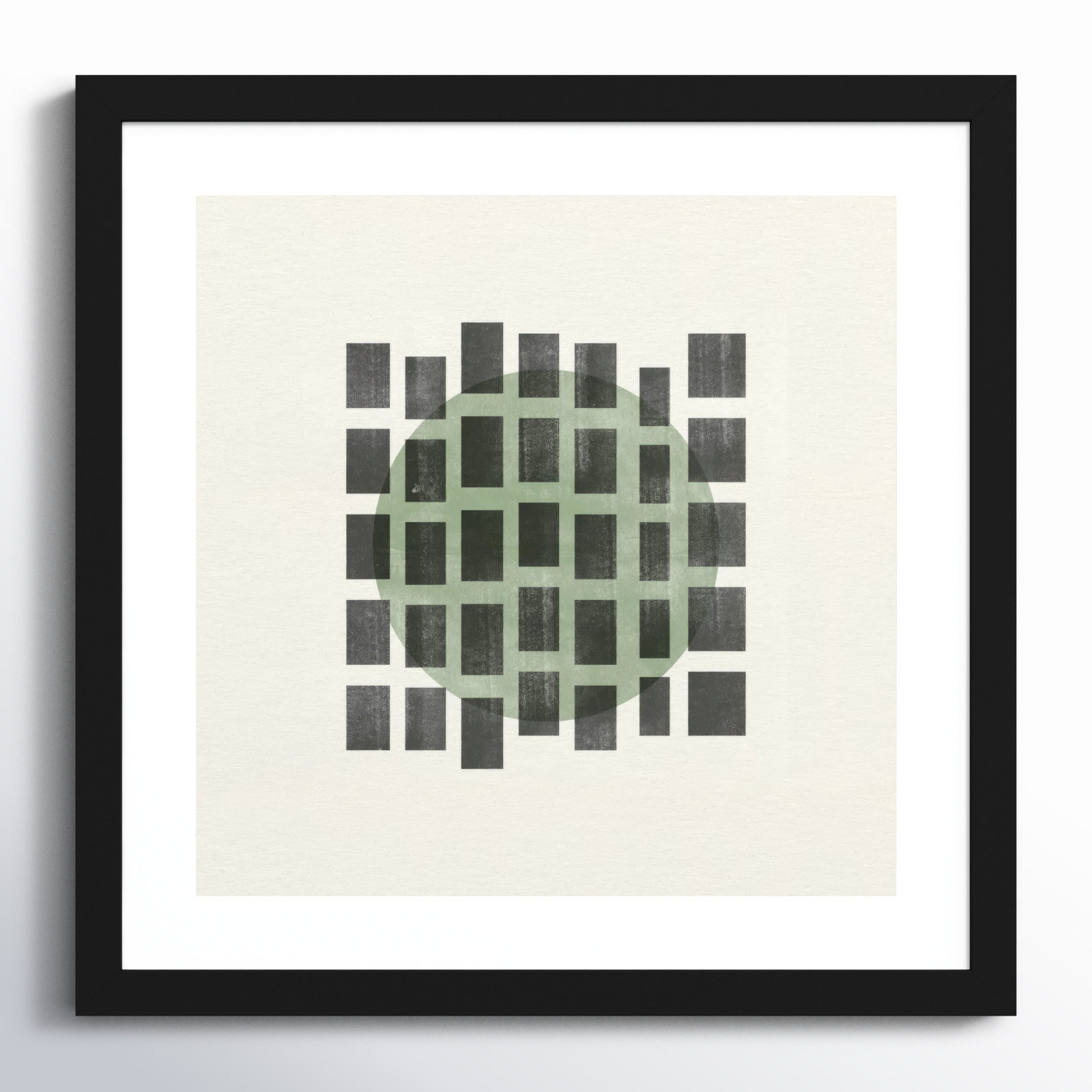 Leia "Minimalist Japandi 01" Print, Black, 17" H x 17" W