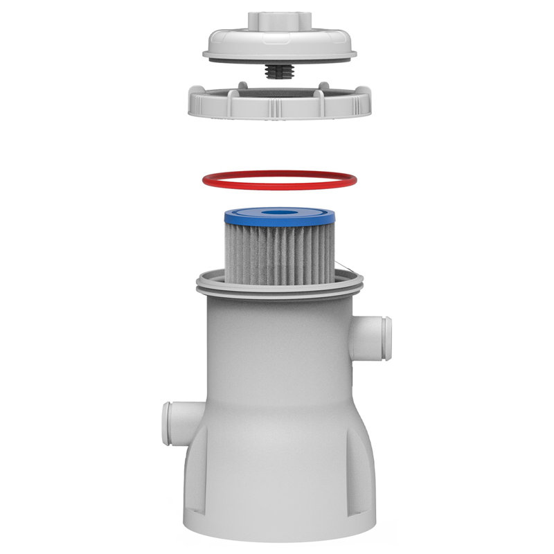 JLeisure Clean Above Ground Swimming Pool Filter Cartridge Pump, 14.17in H x 9.84in W x 9.84in D