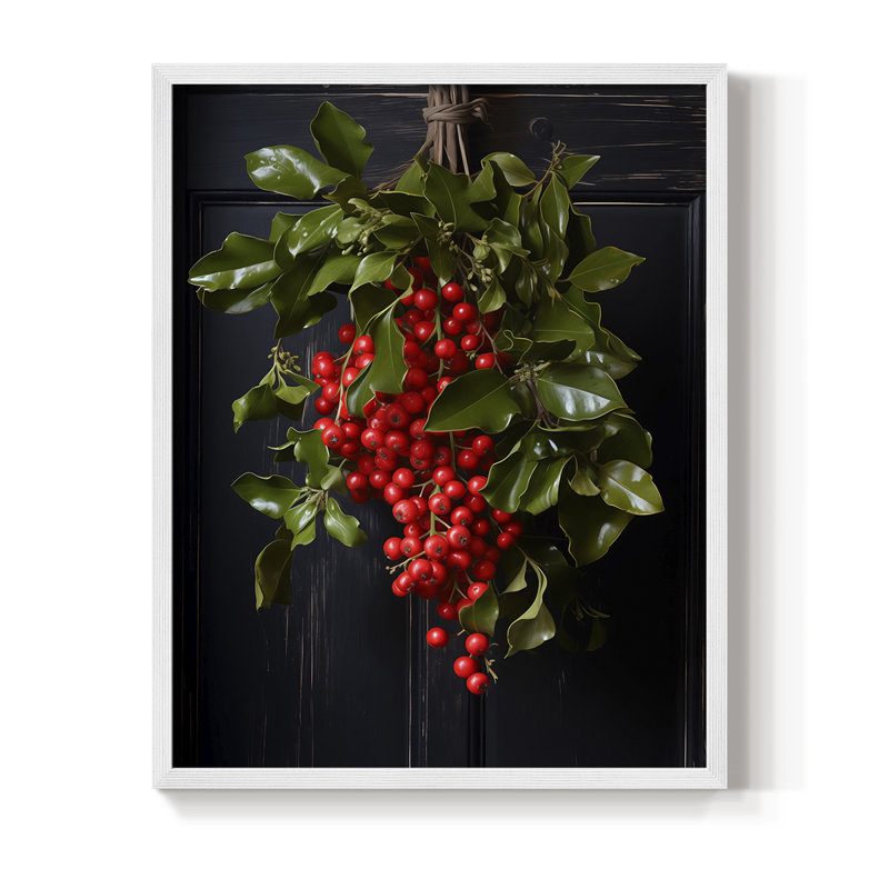 «Christmas Holiday Art DCLXVI», reproduction d'art encadrée - bois massif, H 30 po x l 24 po, Blanc